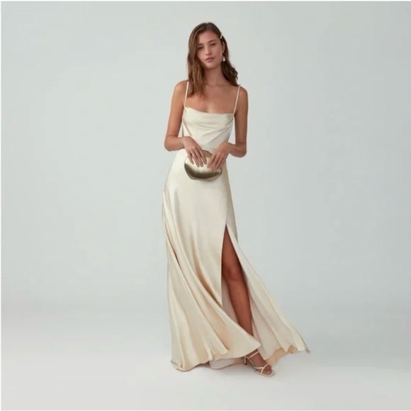 Fame and Partners Strappy Draped Gown - Picture 2 of 5